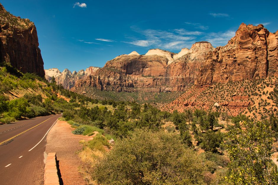 Discover the breathtaking landscapes of Zion National Park with its majestic mountains and scenic roads amidst stunning natural beauty.